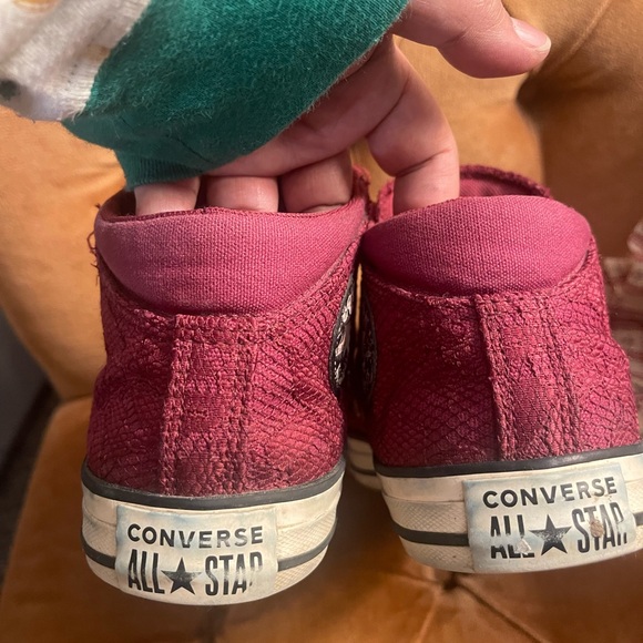 Converse Women's Maroon High-Top Sneakers - Picture 5 of 5